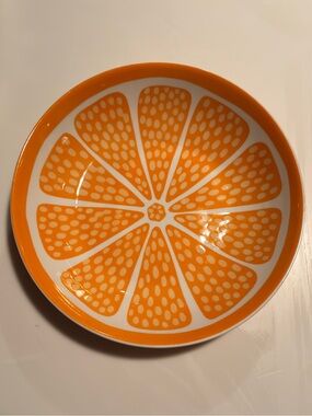 Eaton Fine Dining Orange Citrus Slice 8” Bowl Retro Mod Kitchen